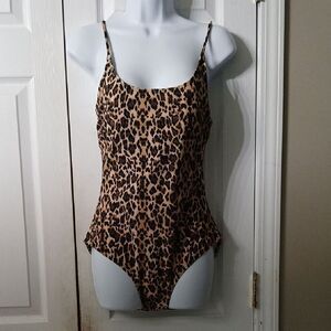Pursuit cheetah print one piece bathing suit Sz 12 NWOT